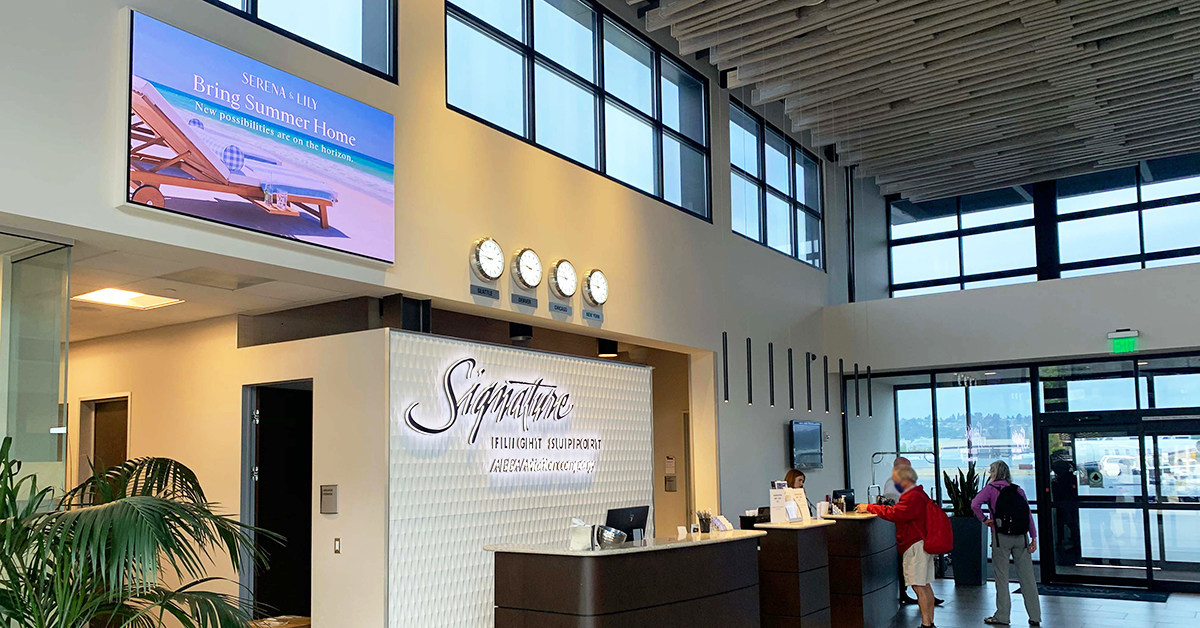 Clear Channel Airports Deploys State of the Art Digital Advertising Network Across Signature Flight Support's Private Aviation Terminals