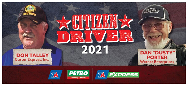 TravelCenters of America Announces Dan Porter and Don Talley as the 2021 Citizen Driver Award Honorees