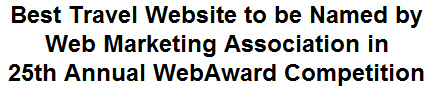 Best Travel Website to be Named by Web Marketing Association in 25th Annual WebAward Competition