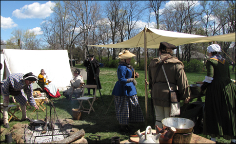 Camp life unfolds during the Bardstown Colonial Days Weekend