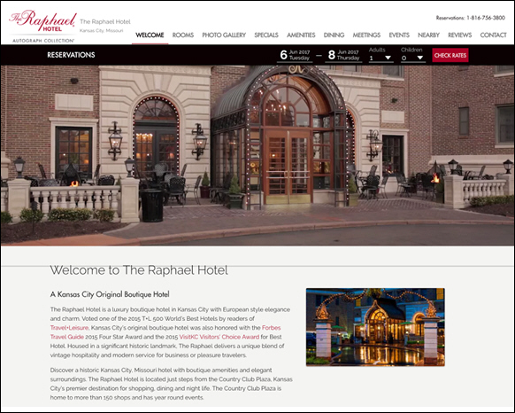 The Raphael Hotel Earns 20% Increase In Website Conversion