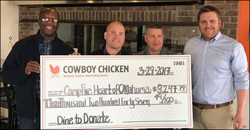 Cowboy Chicken of Oklahoma City Rustles Up Donations for Camp Fire Heart of Oklahoma