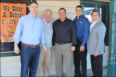 Roland Dickey Stops by New Dickeys Barbecue Pit in Seaside
