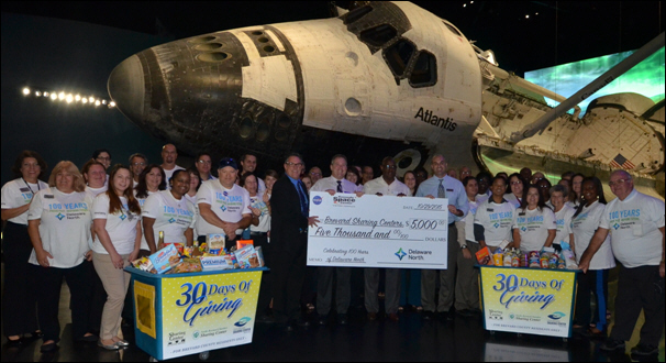 30 Days of Giving Benefiting Brevard County Sharing Centers Kicks Off with $5,000 Donation from Kennedy Space Center Visitor Complex