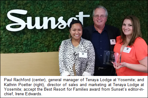 Tenaya Lodge Wins 2016 Sunset Travel Award, Declared Best Resort for Families in the West by the Editors of Sunset