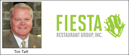 Fiesta Restaurant Group, Inc. CEO Tim Taft to Retire at Year-End