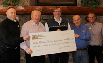 Forever Resorts Presents Rocky Mountain Nature Association with Check for More Than $30,000