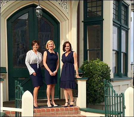 From left: Four Sisters Inns Chief Financial Officer Joni Costa, Shelley Post, and President Tamara Mims