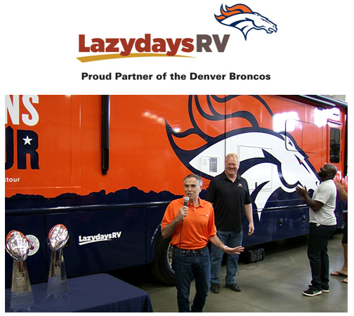 Lazydays Hosts Denver Broncos ''Salute to Fans'' Tour Kickoff