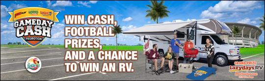 Florida Lottery & Lazydays RV Team up for the College Football GameDay Cash Promotion