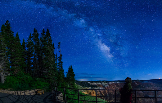 Visitors enjoy Cedar Breaks internationally acclaimed dark skies. Copyright: Mike Saemisch