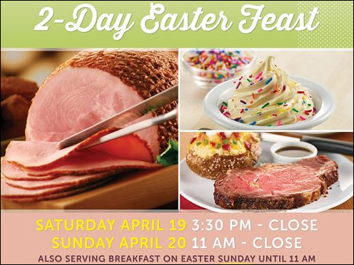 Ryan's, HomeTown Buffet and Old Country Buffet Celebrate Easter All Weekend and Delight Every Bunny