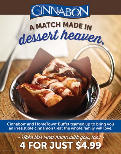 HomeTown Buffet and Cinnabon Are a Match Made in Dessert Heaven