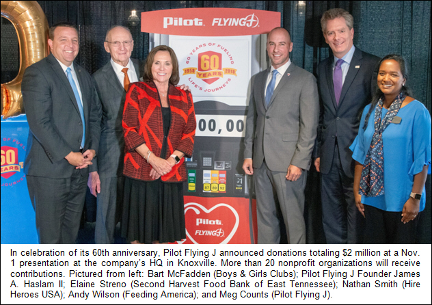 Pilot Flying J Announces $2 Million in Charitable Donations to Celebrate 60 Years of Fueling Life's Journeys