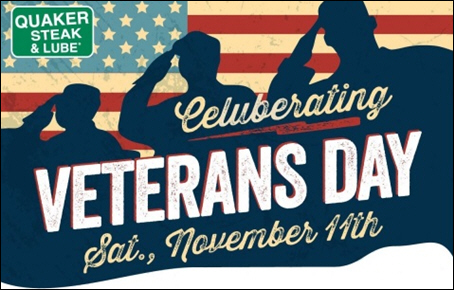 Veterans and Active Duty Military Honored at Quaker Steak & Lube on November 11
