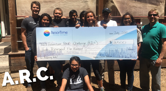 Adventure Risk Challenge of Truckee Receives $2,500 Donation from ResorTime