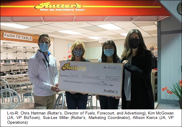 Rutters Donates $25,000 to Junior Achievement of South Central PA