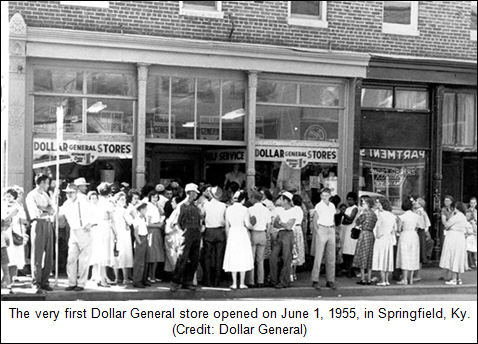 The very first Dollar General store opened on June 1, 1955, in Springfield, Ky.