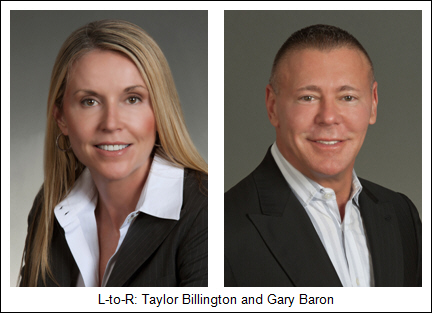 L-to-R: Taylor Billington and Gary Baron