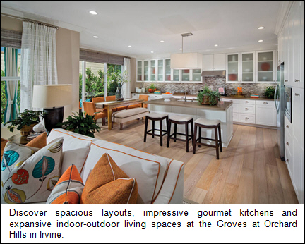 Discover spacious layouts, impressive gourmet kitchens and expansive indoor-outdoor living spaces at the Groves at Orchard Hills in Irvine.